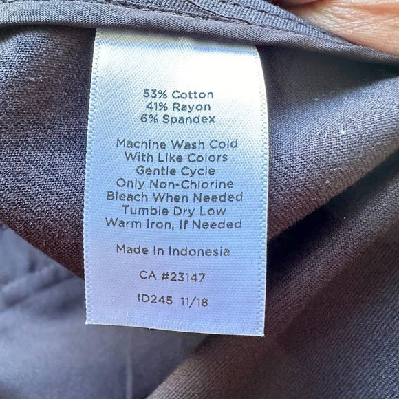 Talbots Women's Size 10 High Waist Straight Leg Pants Black Dress Office NWT - Picture 7 of 7